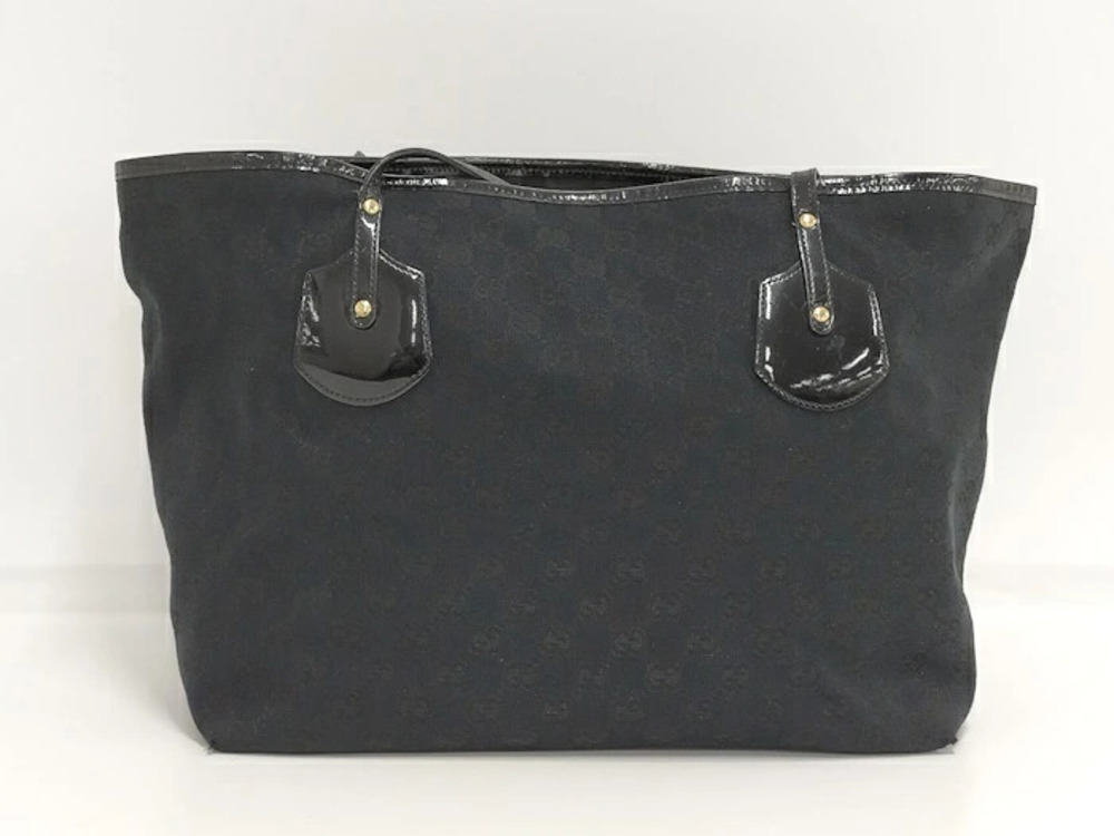 Gucci Bag Canvas Shoulder Black GG Black